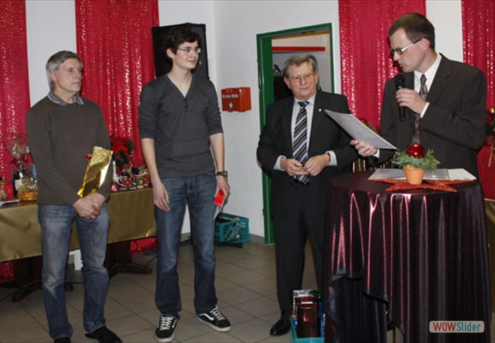 Für die Teilnahme an den deutschen Meisterschaften 2011werden Udo Scharf und Konstantin Eckel mit Geschenken und einem Unkostenbeitrag belohnt.